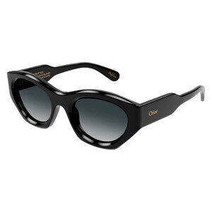 New CHLOE Black Cat Eye CH0220S 001 Sunglasses Women